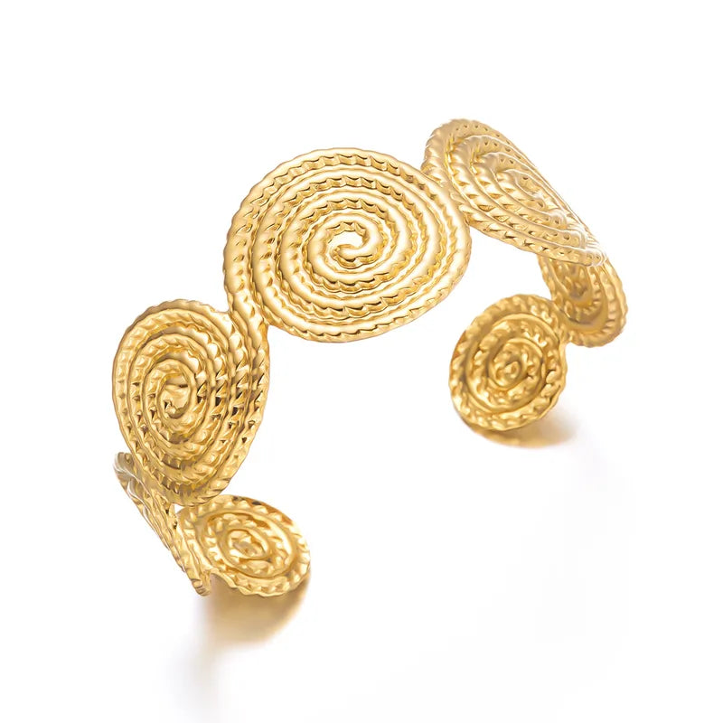 Geometric Twist Bracelet. "Gold"