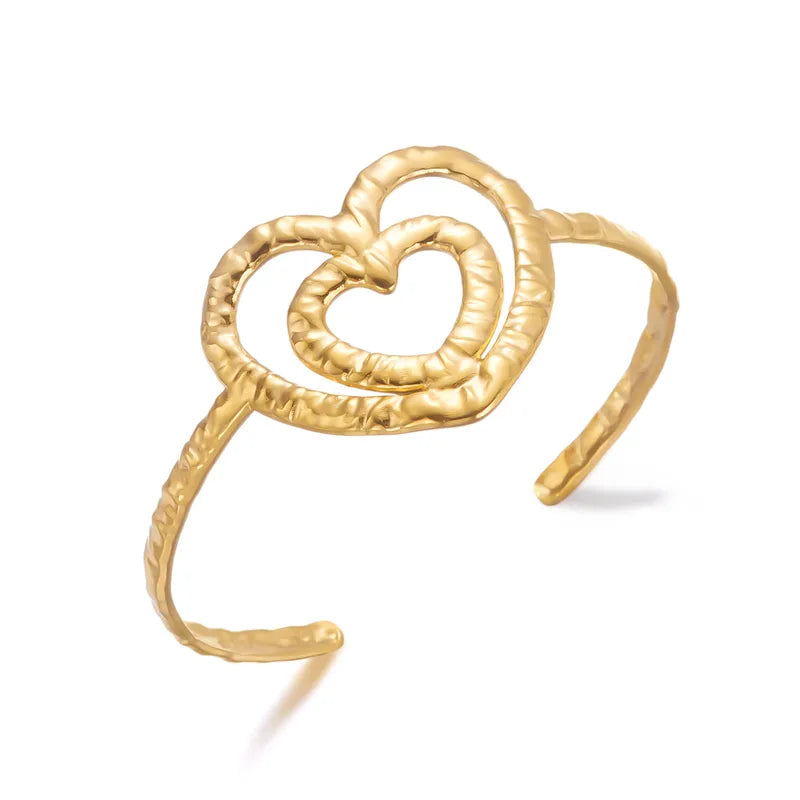 Geometric Heart Bracelet "Gold"